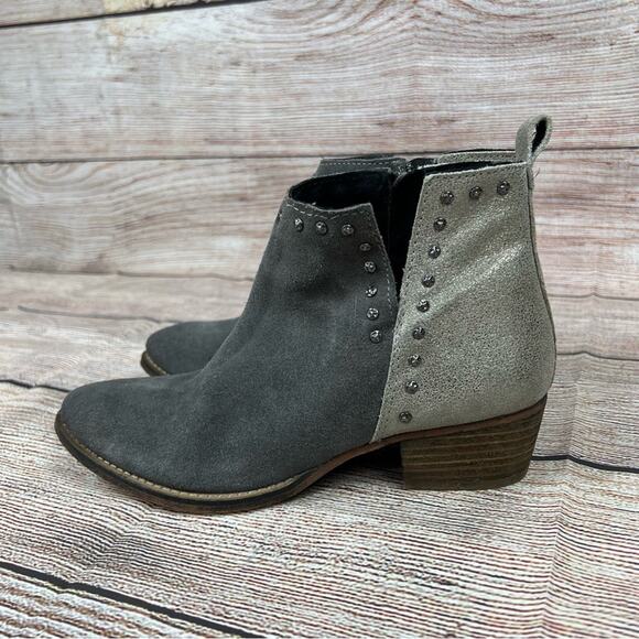 Diba True Short Order Suede Ankle Boots in Charcoal Pewter Size 8 Boho Western - Picture 12 of 13